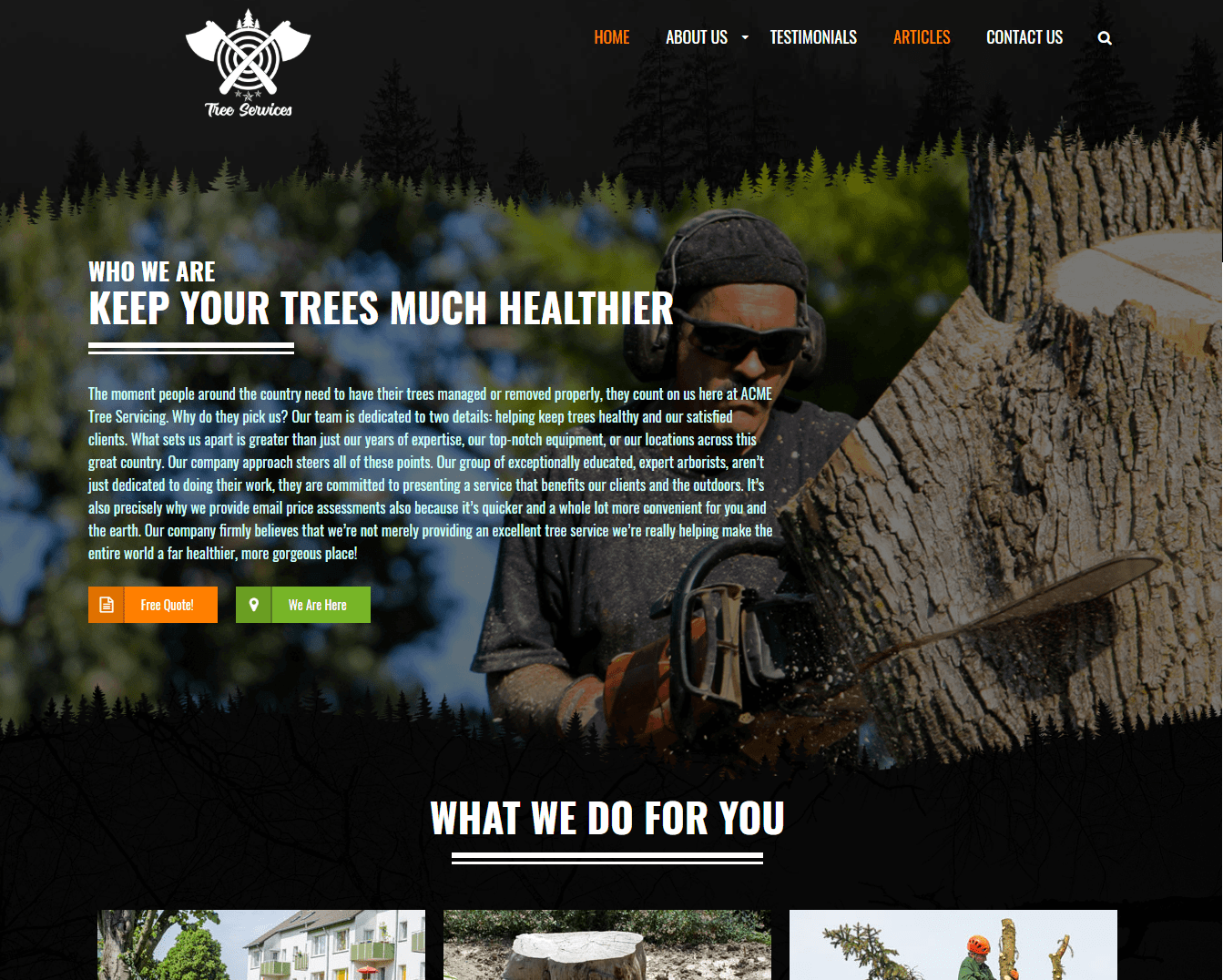 tree services homepage