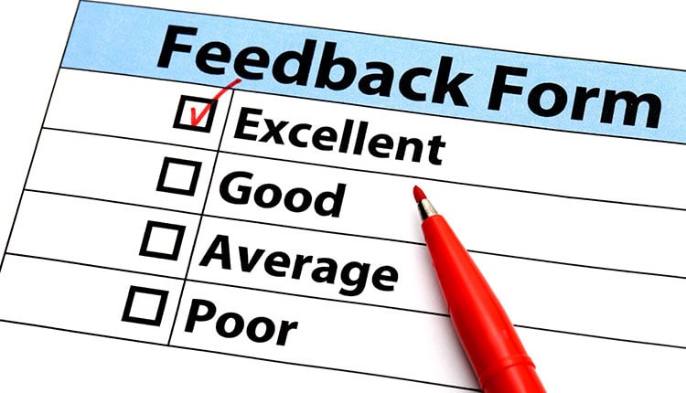 A feedback form