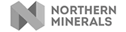 Northern Minerals logo consisting of a stylized letter N icon next to the company name in gray text.