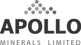 Apollo Minerals Limited logo featuring a triangle of dots above the company name.