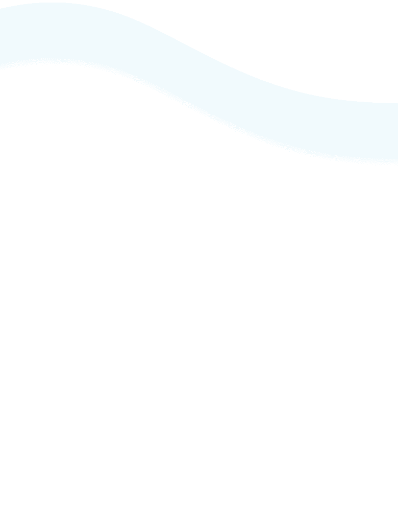 White background with a pale blue wavy border across the top.